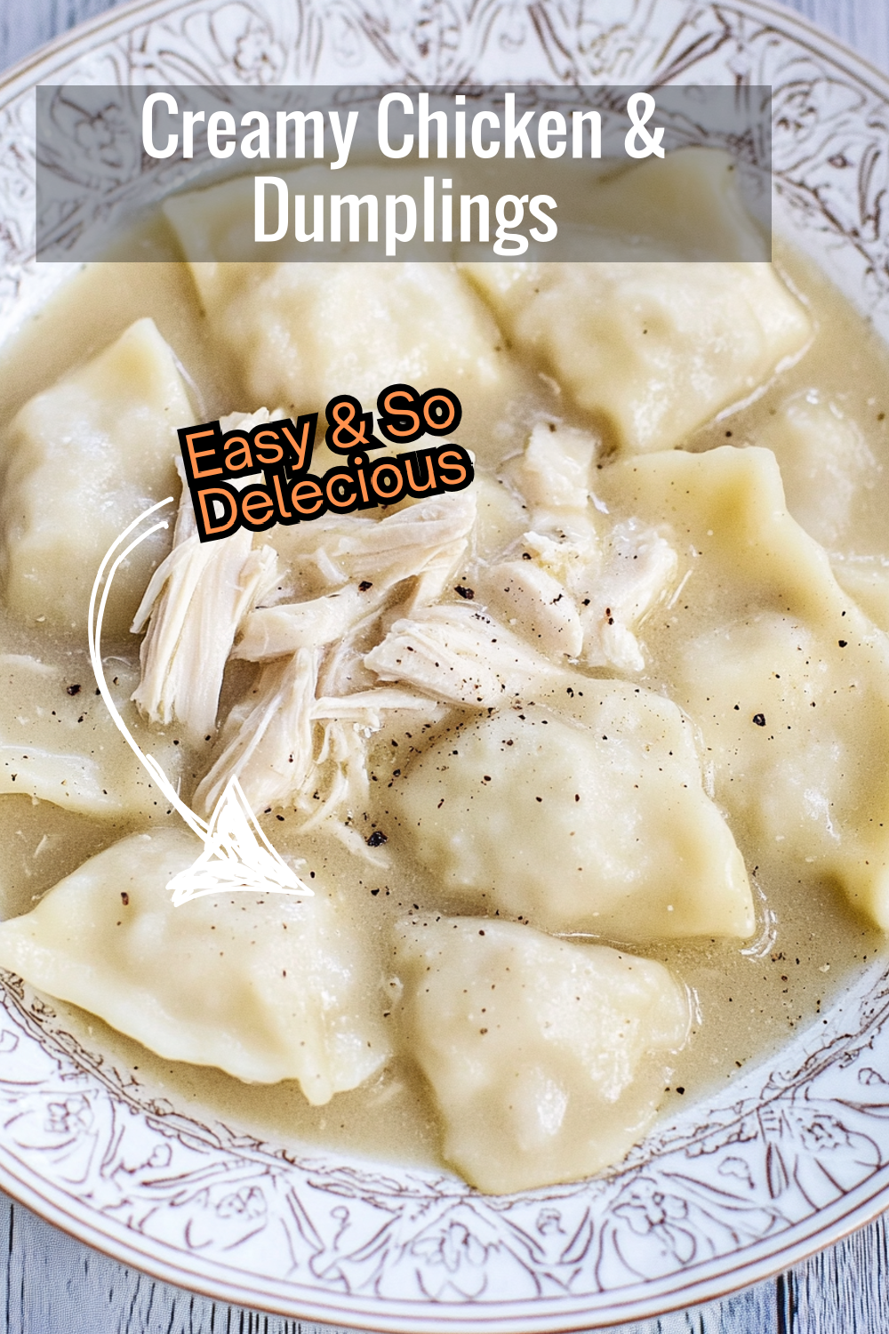 Dive into this creamy Cracker Barrel Chicken and Dumplings recipe! A delightful blend of savory chicken, fluffy dumplings, and rich broth.