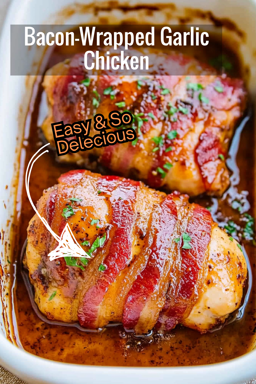 This Bacon-Wrapped Garlic Chicken with Brown Sugar is the perfect combination of juicy chicken, crispy bacon, and a sticky-sweet glaze. With just a few ingredients, you can create a delicious meal that's perfect for any occasion!