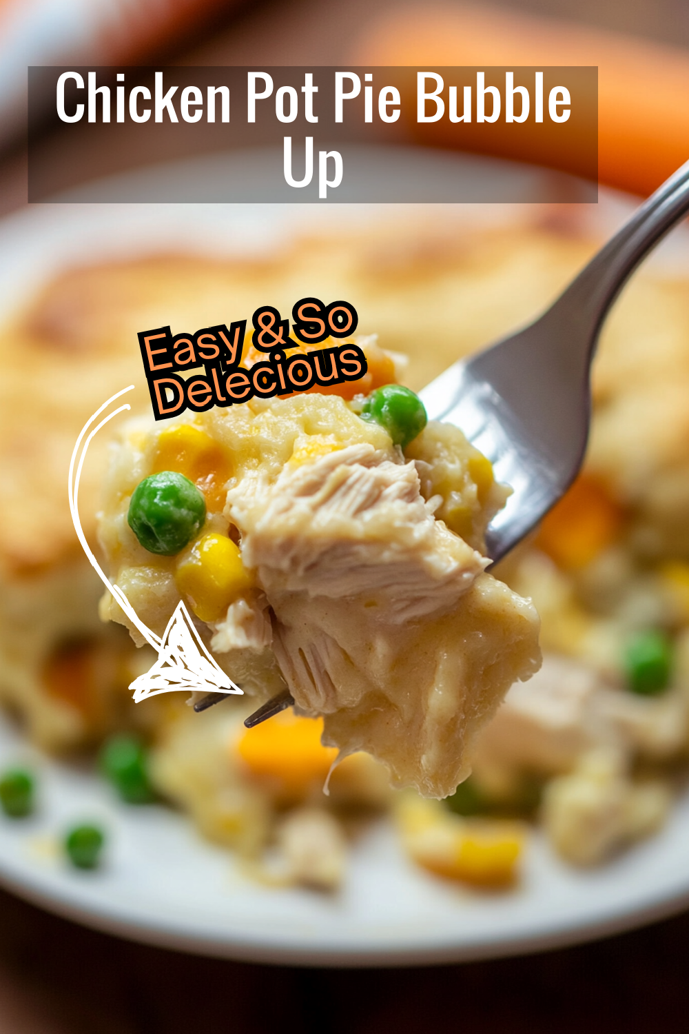 A twist on the classic pot pie, this bubble up casserole features golden biscuits and a cheesy, creamy filling. A must-try comfort dish!