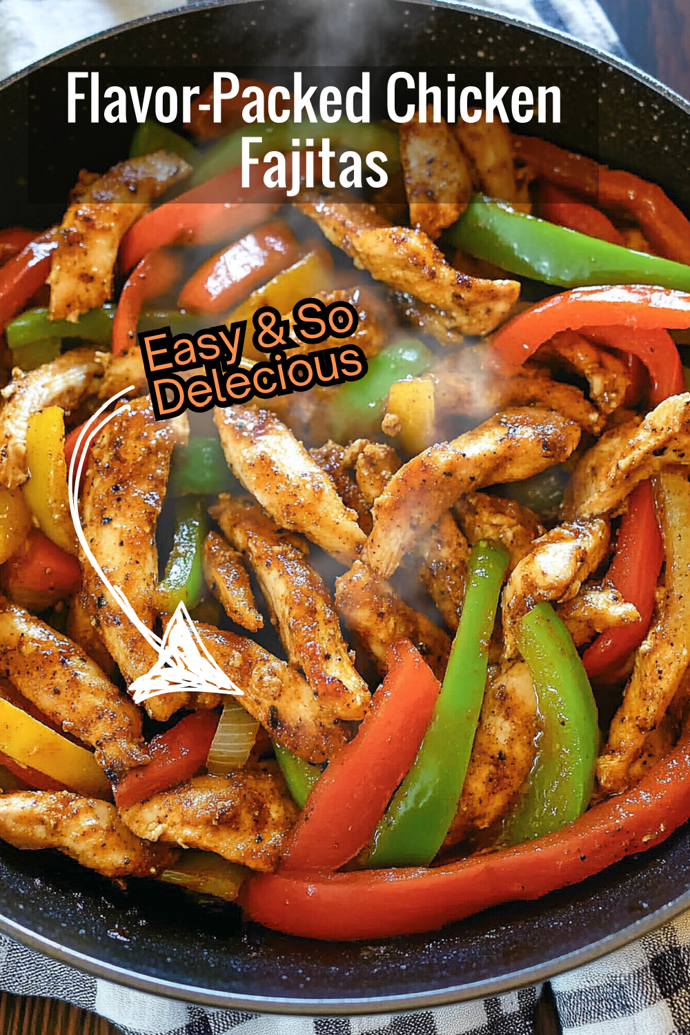 Savor the rich flavors of seasoned chicken, colorful peppers, and onions in this easy chicken fajitas recipe, ready in under 30 minutes!