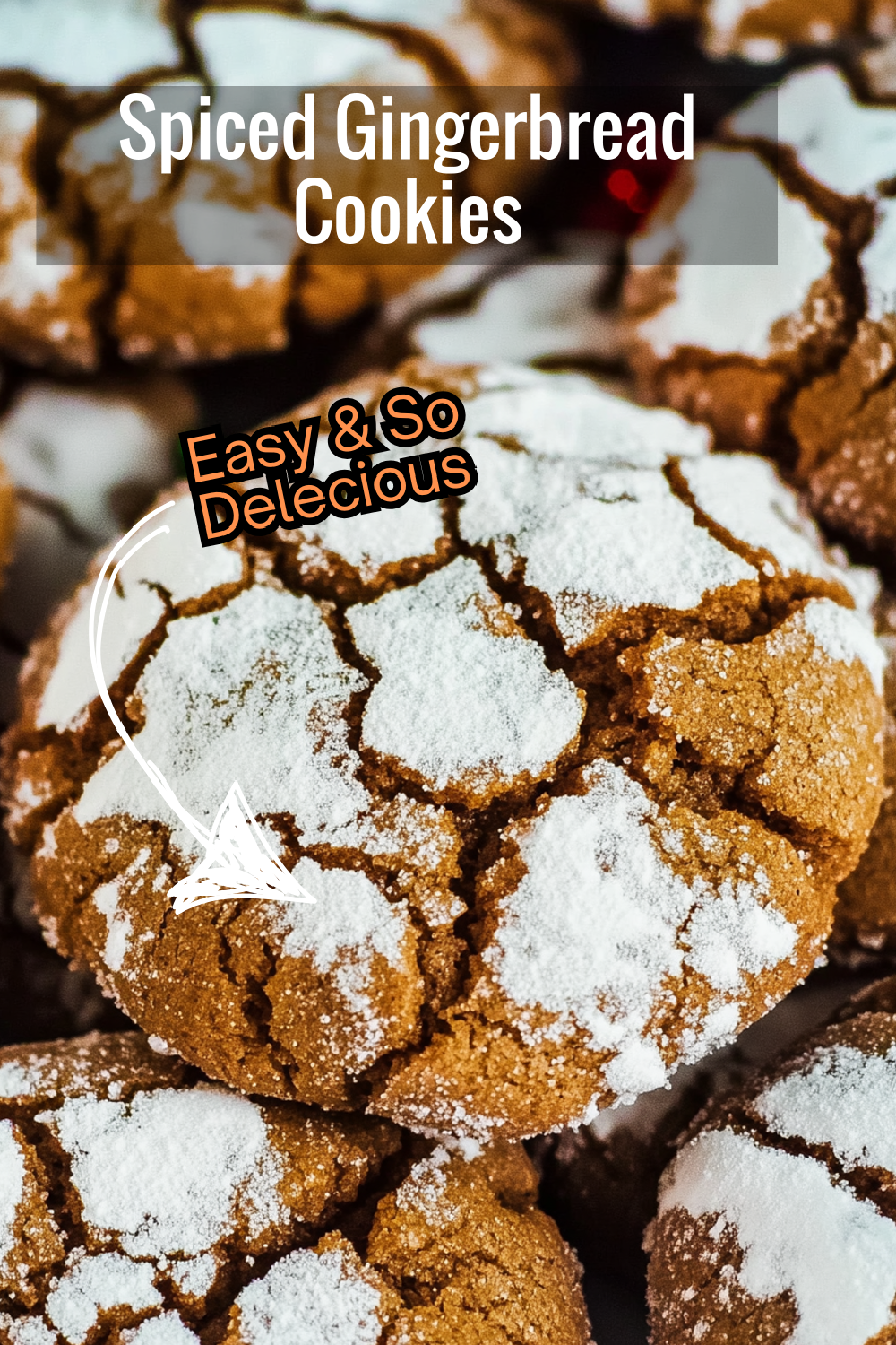 Delight in the warm spices of these gingerbread crinkle cookies, with hints of ginger, cinnamon, and nutmeg, all wrapped in a sweet powdered sugar coating.