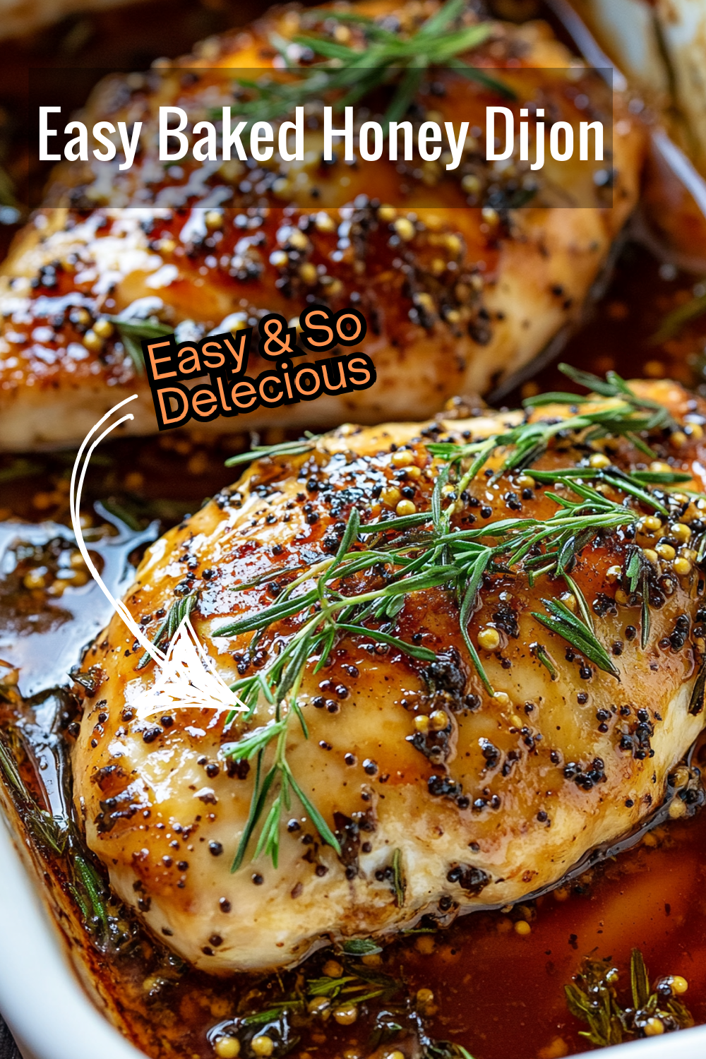 Oven-baked to a golden brown, this chicken recipe features a savory blend of honey, Dijon mustard, garlic, and soy sauce for a balanced, tangy bite.