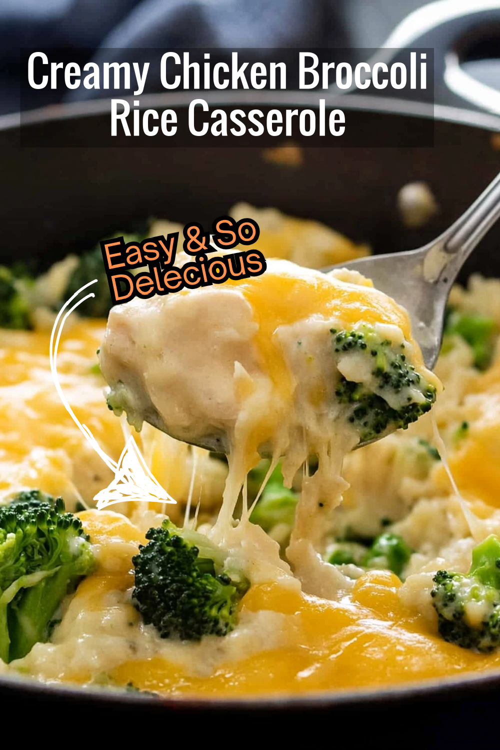 Ready in no time, this chicken broccoli rice casserole is creamy, cheesy, and full of tender chicken for a perfect weeknight meal!