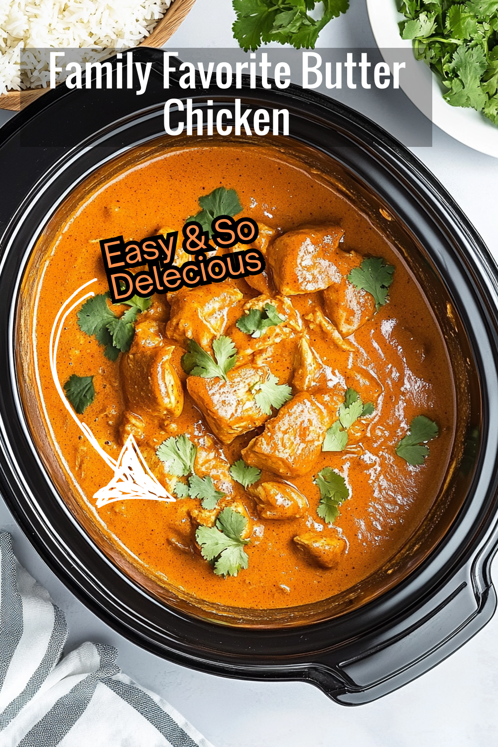 A family-favorite recipe! This Crockpot Indian Butter Chicken is rich, flavorful, and perfect for any night of the week.