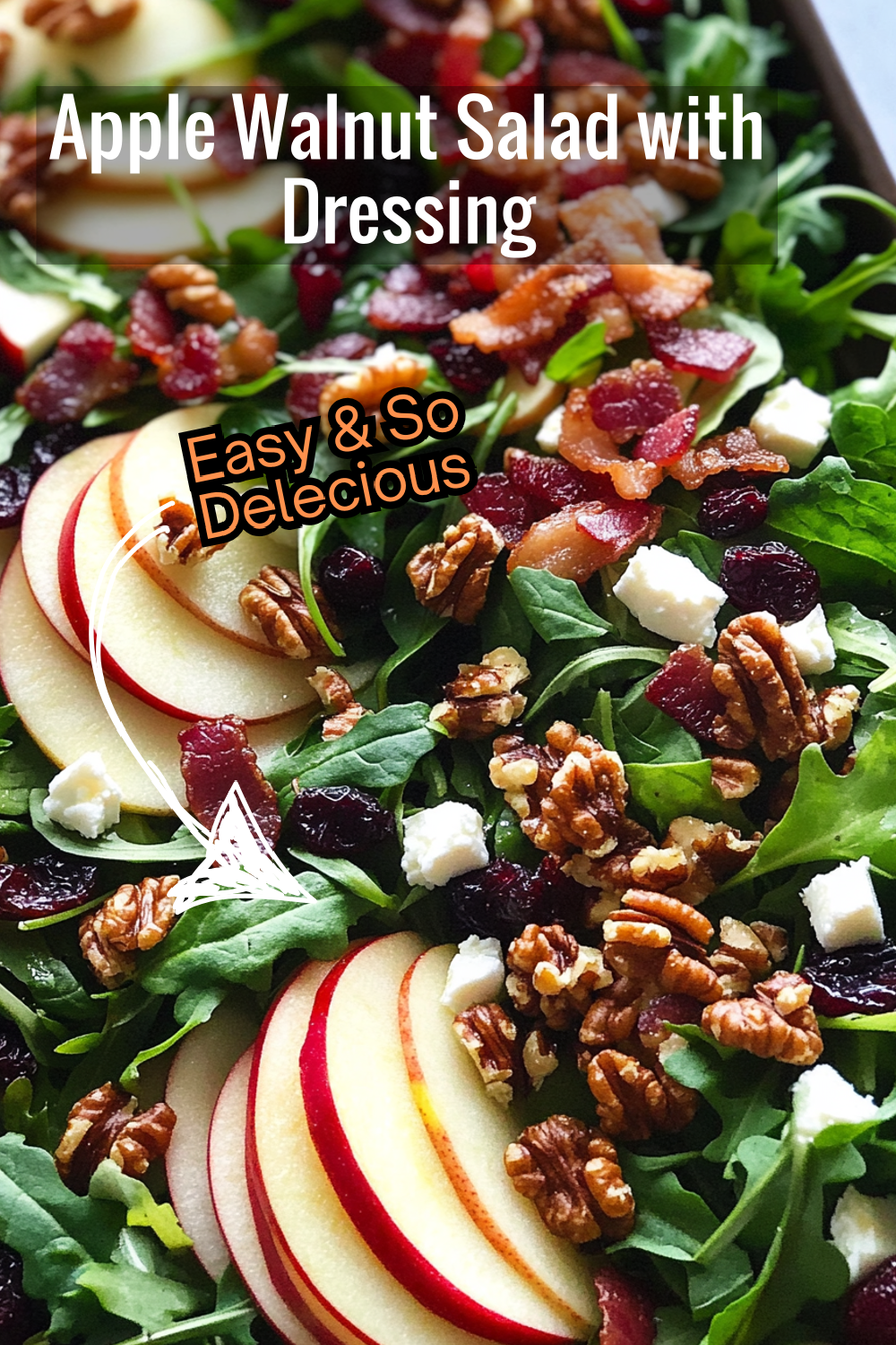 Drizzle a homemade apple-cider vinaigrette over fresh apples, walnuts, and greens for an unforgettable salad experience.