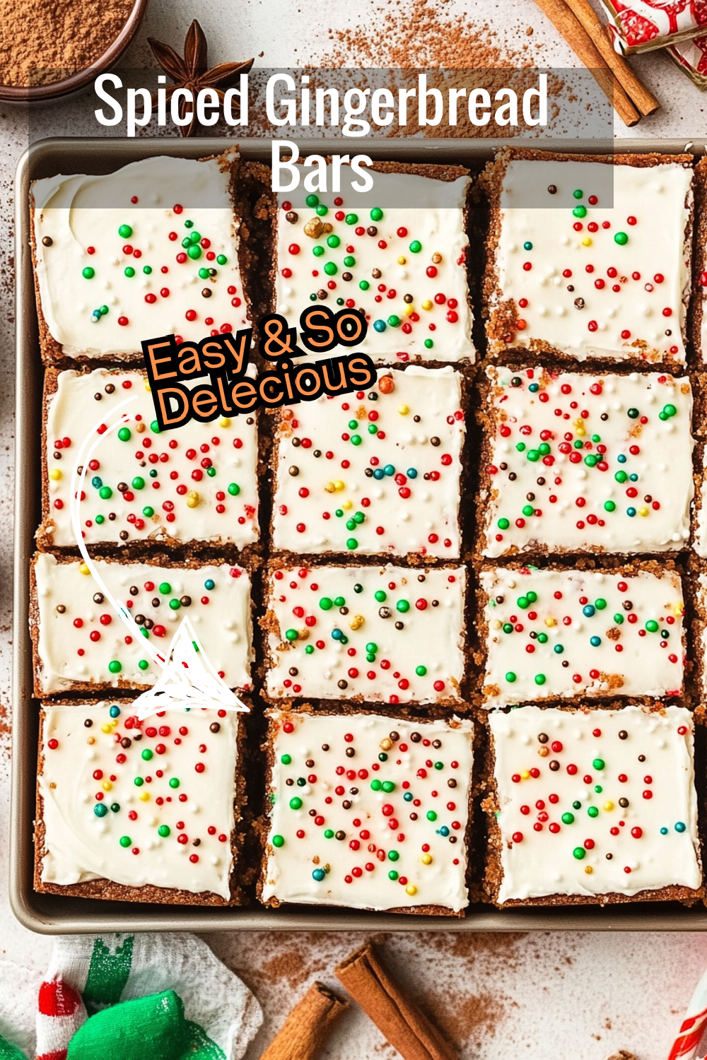 Warm spices and creamy frosting make these gingerbread bars a must-have for holiday gatherings. Deliciously soft and easy to make.