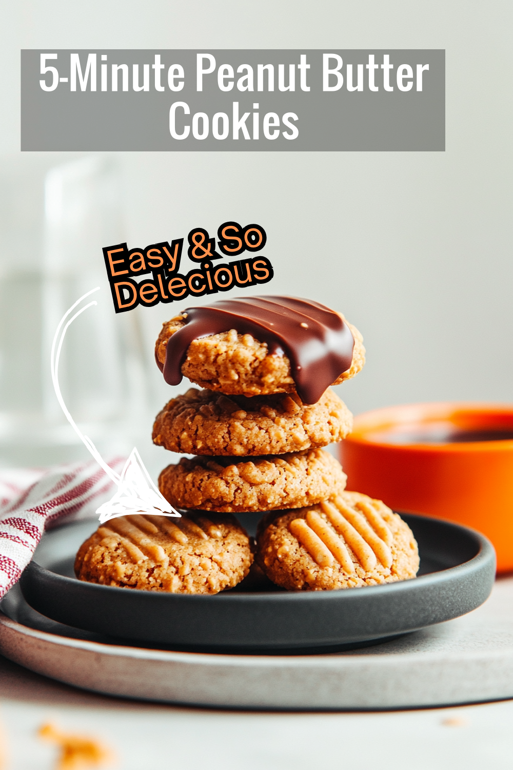 Craving something sweet? These 5-minute peanut butter no-bake cookies are the answer! A delightful mix of oats, peanut butter, and dark chocolate.