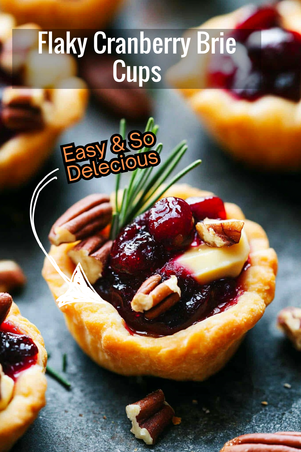 Filled with warm brie, tart cranberry, and crunchy pecans, these flaky pastry cups are a holiday favorite. A simple, flavorful bite for any festive occasion.