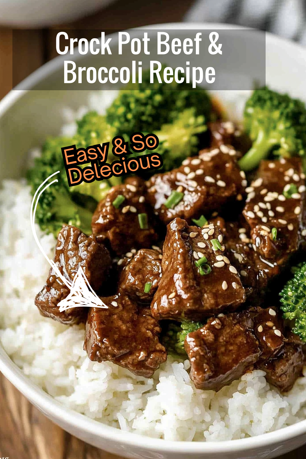 This crock pot beef and broccoli recipe brings together tender round steak and crisp broccoli in a flavorful soy sauce glaze. Serve with rice for a complete meal that everyone will love.