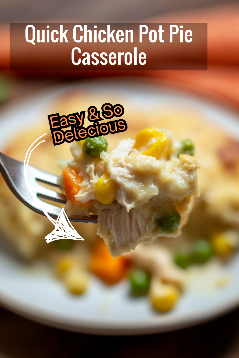 Get dinner on the table fast with this quick and easy chicken pot pie bubble up casserole! Packed with flavor and texture from fluffy biscuits and a creamy filling.