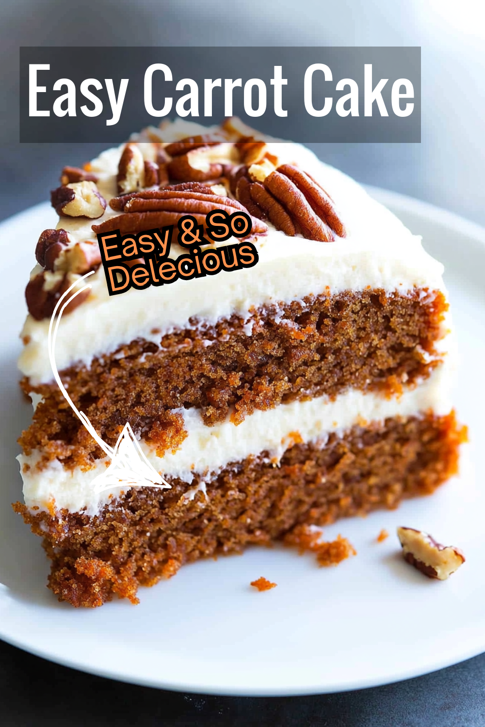 Packed with carrots, pecans, and raisins, this carrot cake recipe is a spiced delight topped with creamy frosting.