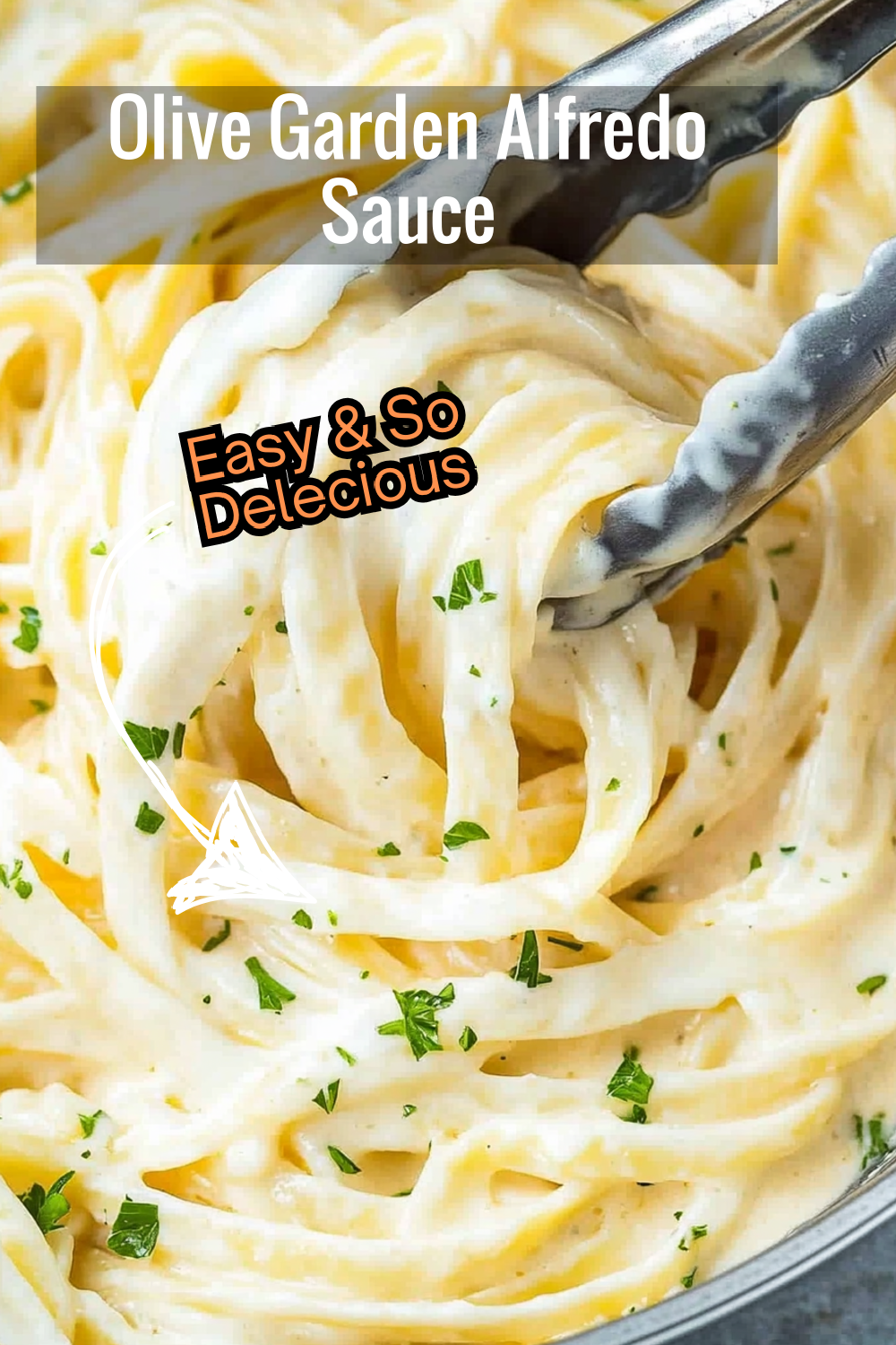 Recreate the rich, velvety Alfredo sauce from Olive Garden! Perfectly coats fettuccine with creamy goodness and a touch of Parmesan. Try it today!