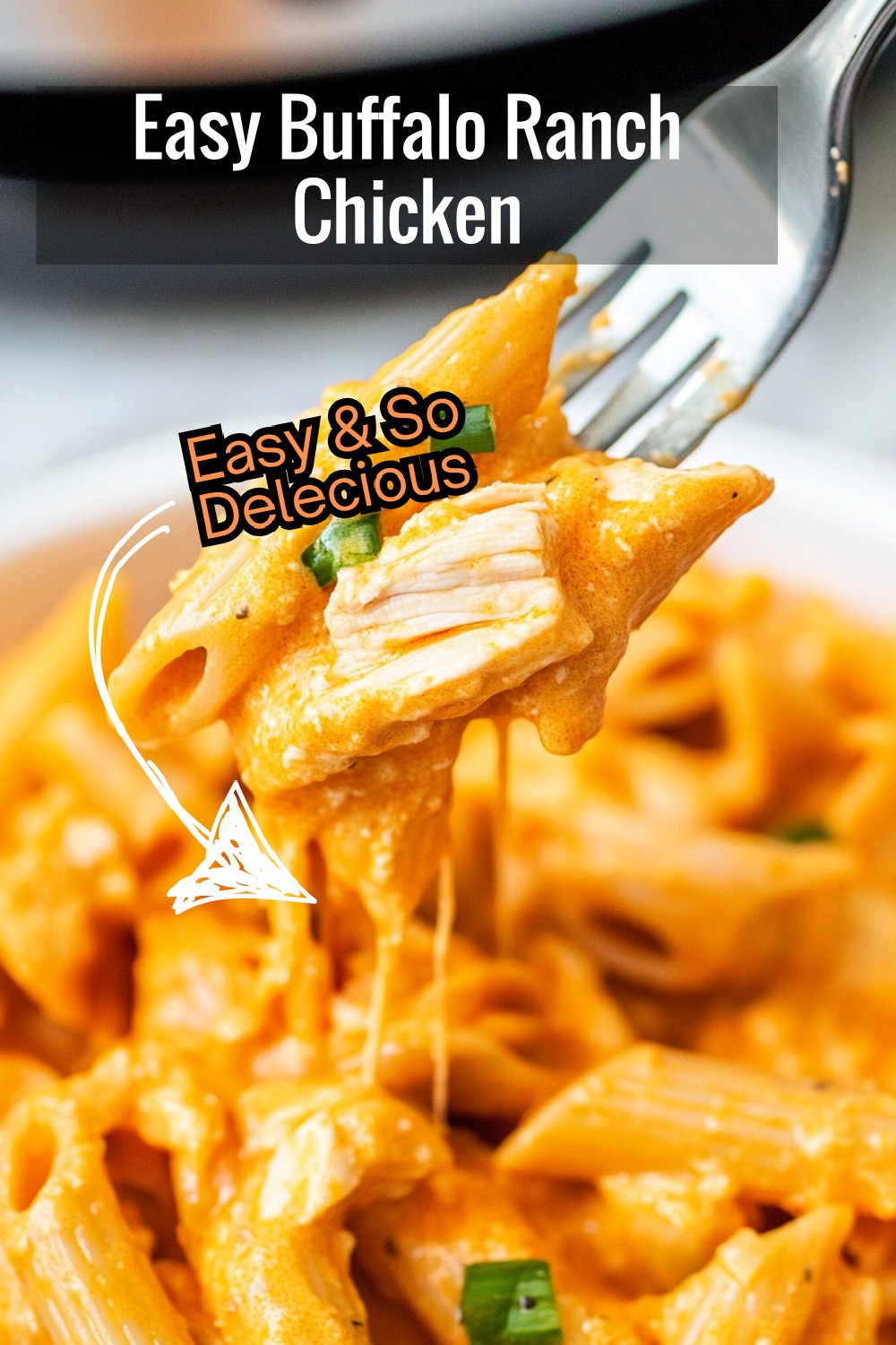 Looking for an easy dinner idea? This Crockpot Buffalo Ranch Chicken Pasta is creamy, cheesy, and full of Buffalo flavor, sure to please the whole family.