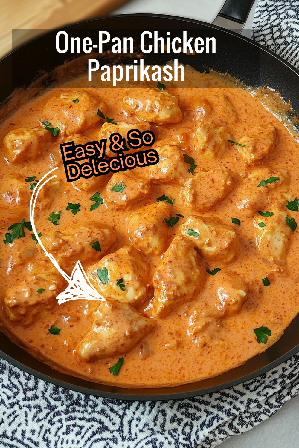 Enjoy a quick, one-pan Chicken Paprikash that’s full of flavor. Creamy paprika sauce coats juicy chicken for a meal that’s as delicious as it is easy to clean up!