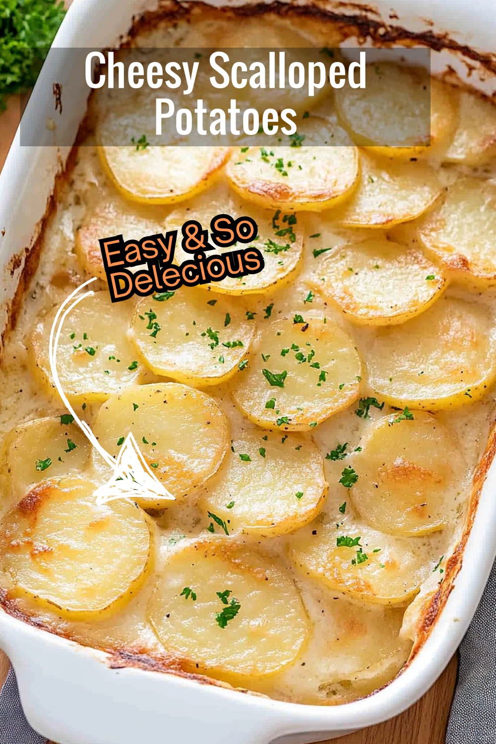 Looking for a side dish everyone will love? These cheesy scalloped potatoes with onions and garlic offer the perfect blend of creamy and crispy in every bite. Perfect for holidays or weeknights!