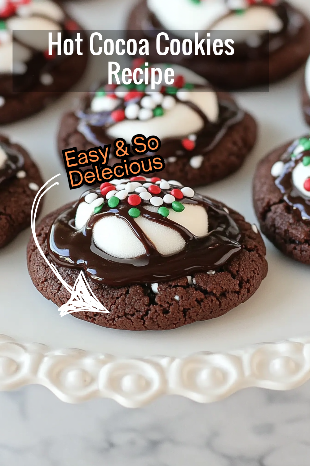 For a holiday twist, try these hot cocoa cookies! Chocolate drizzle over marshmallow-topped cookies creates a perfect balance of flavor and fun.