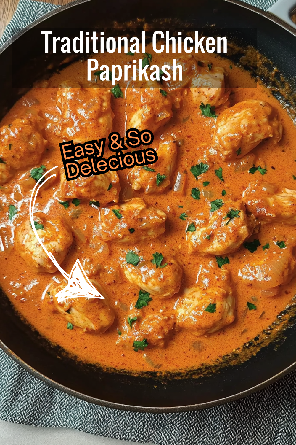 Enjoy this classic Chicken Paprikash made with authentic ingredients. Rich, creamy, and bursting with paprika flavor, it’s a taste of Hungary in every bite.