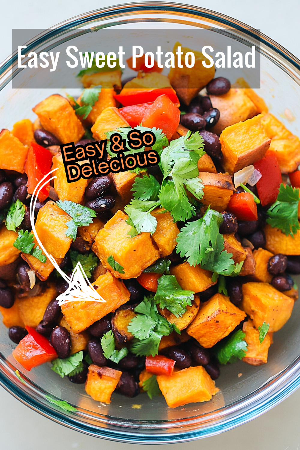 This delicious sweet potato salad combines tender potatoes, crunchy red bell peppers, and earthy black beans for a flavorful and satisfying dish.