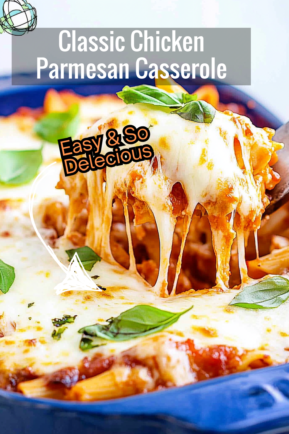 Discover the classic flavors of Chicken Parmesan in casserole form! Layers of pasta, marinara, and chicken, topped with melted cheese for an easy dinner.