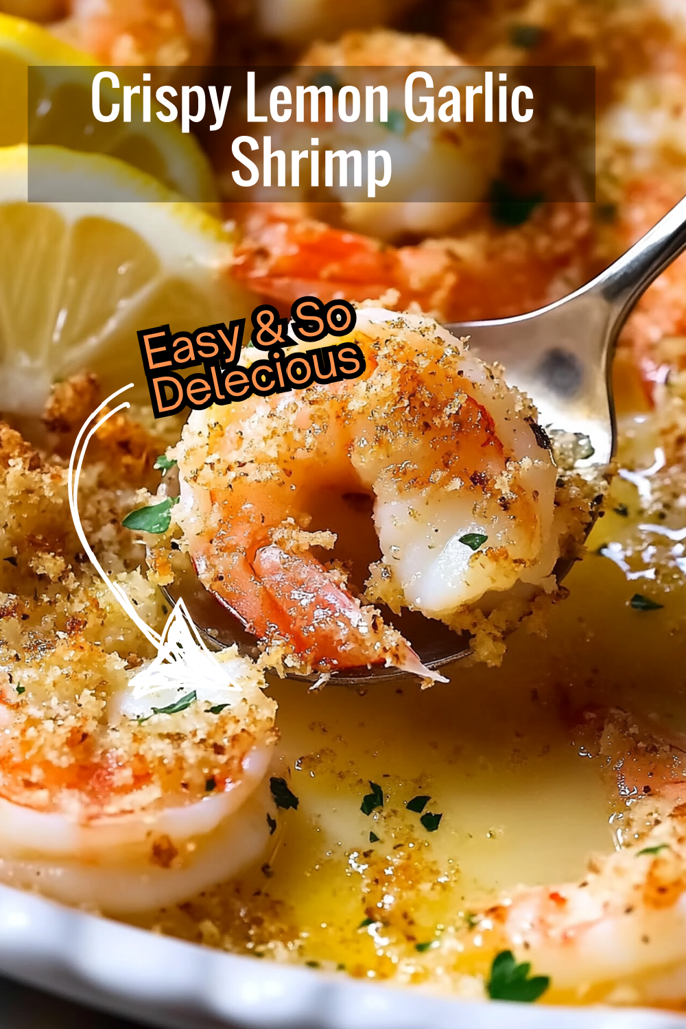 This Baked Shrimp in Lemon Butter Sauce recipe features juicy shrimp with a crispy panko-Parmesan topping and a zesty lemon-garlic butter sauce.