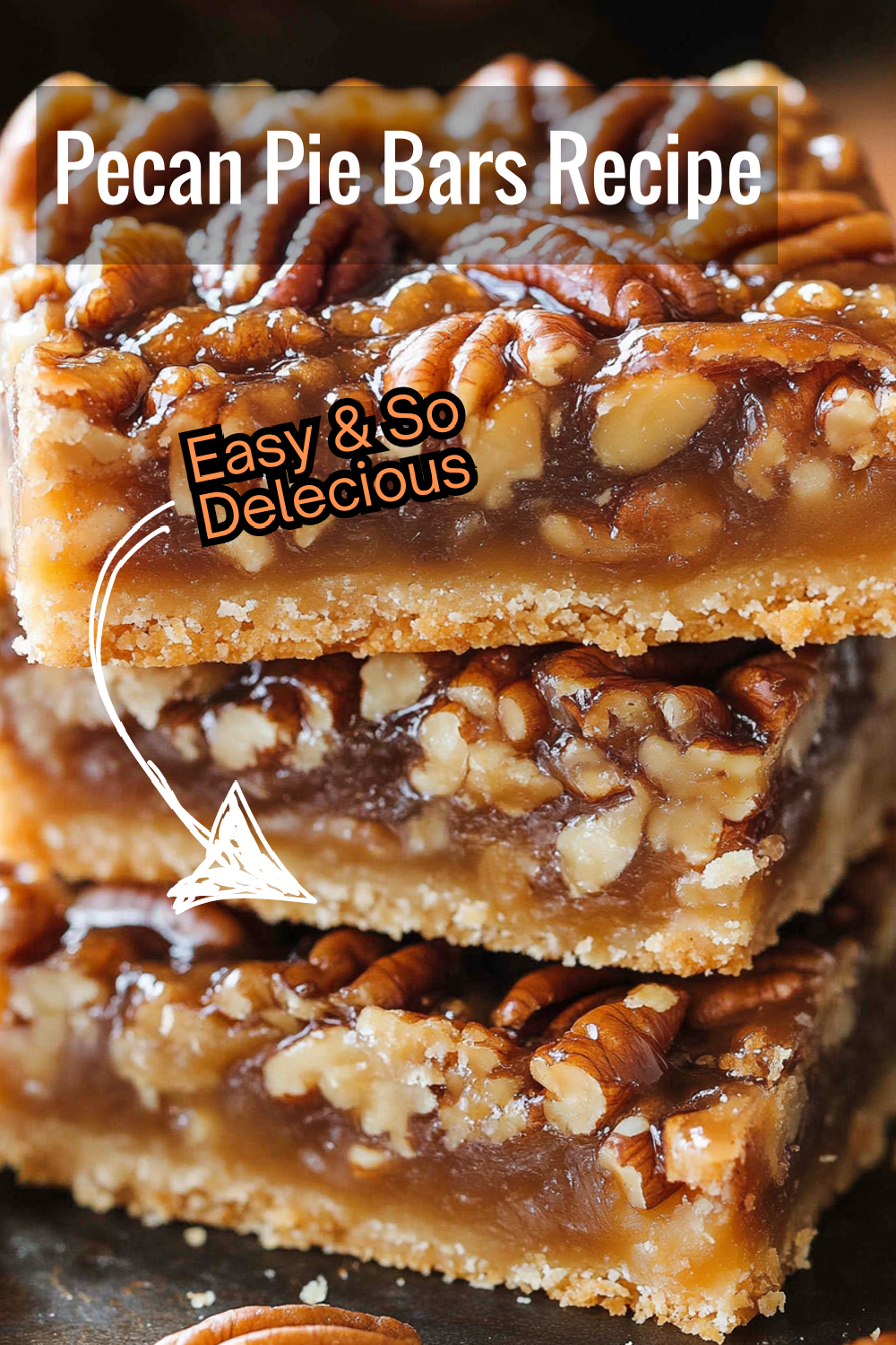 Treat yourself to these decadent pecan pie bars! A crumbly shortbread crust and rich pecan filling make them the perfect dessert for any occasion.