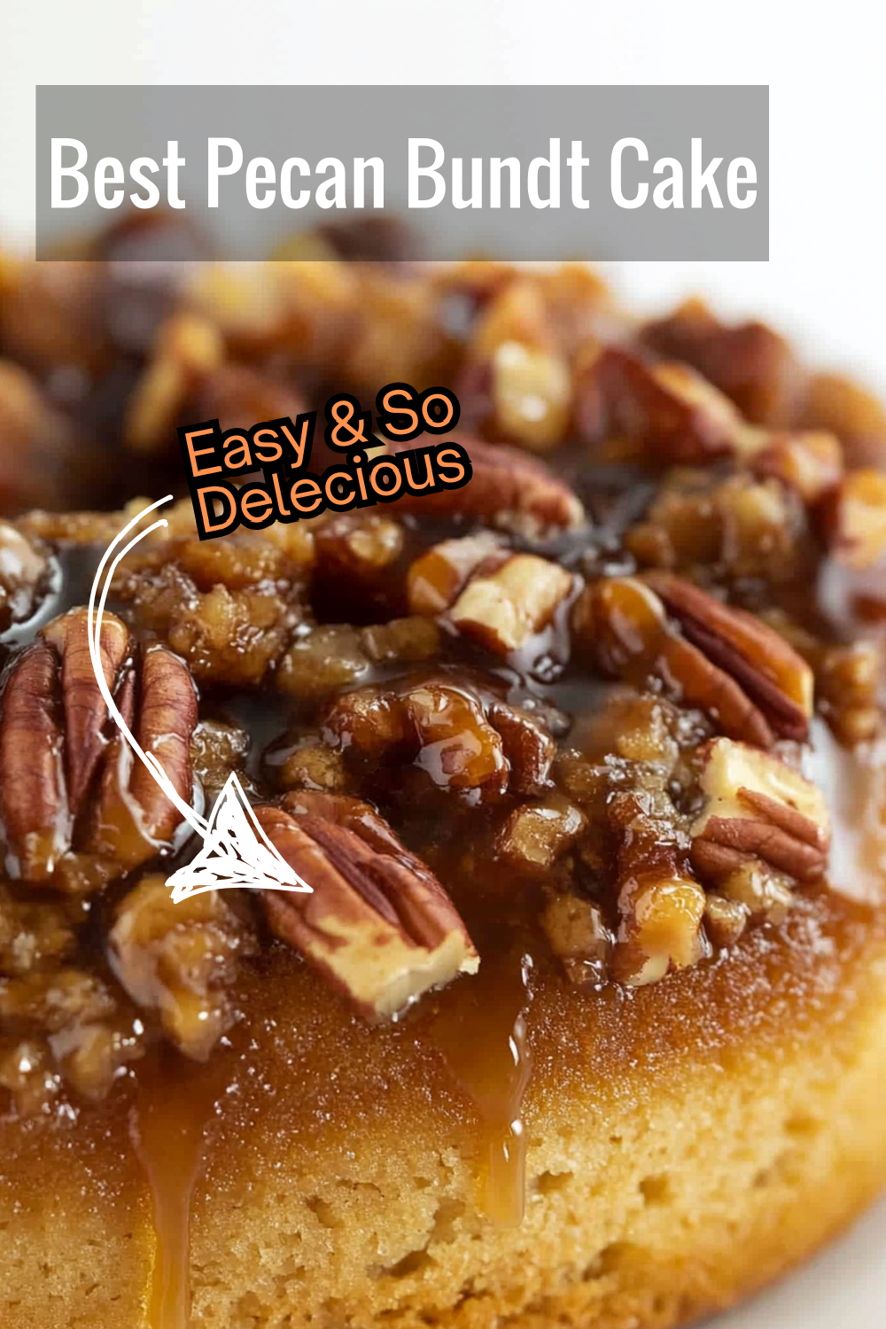 Enjoy a showstopping dessert with this pecan upside-down bundt cake! Rich caramelized pecans crown a golden, moist vanilla cake. Great for holiday gatherings or family dinners.