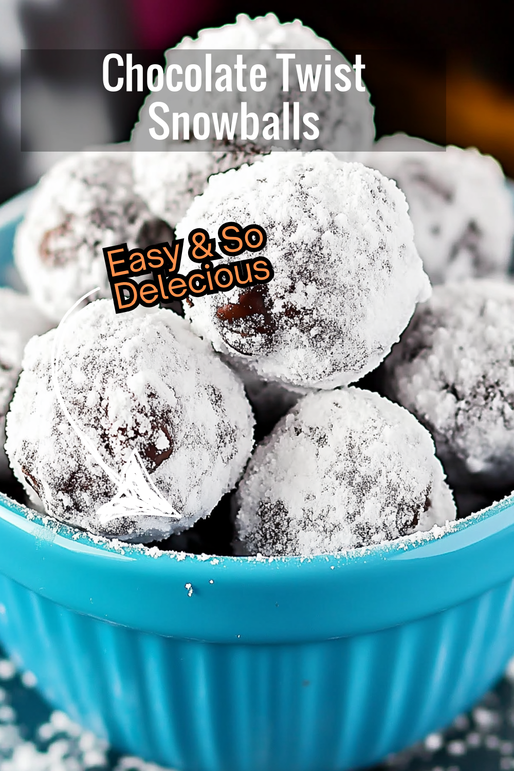 Classic snowball cookies just got better! We added mini chocolate chips and cocoa powder for the ultimate chocolate twist.