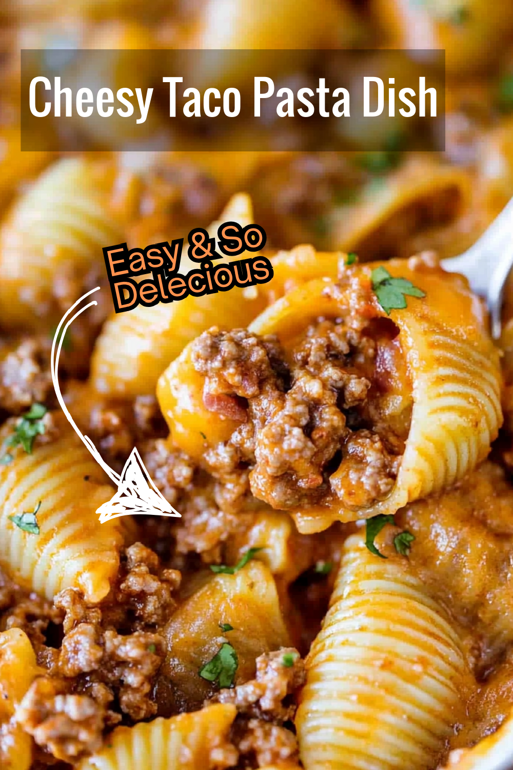 Combining tender pasta, gooey cheddar, and taco-seasoned beef, this Taco Pasta recipe is comfort food at its finest. Top with cilantro for a burst of freshness and serve warm!