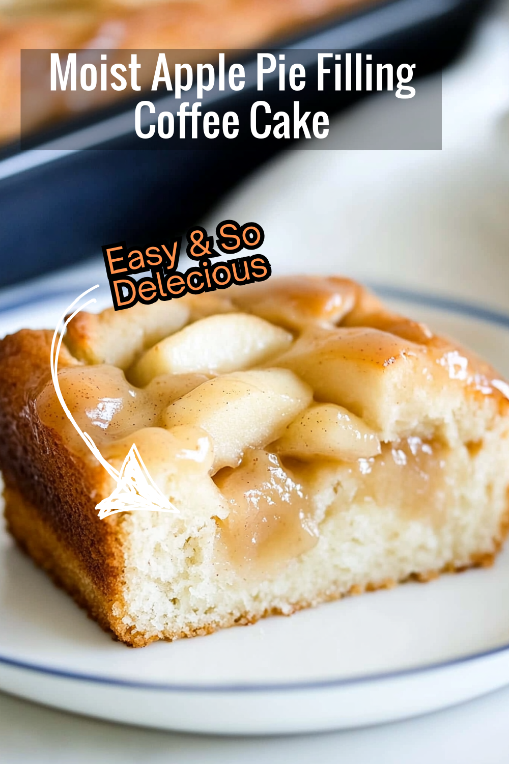 Try this moist and fluffy coffee cake, layered with apple pie filling and topped with a light glaze. It’s the perfect balance of sweet and tangy flavors!