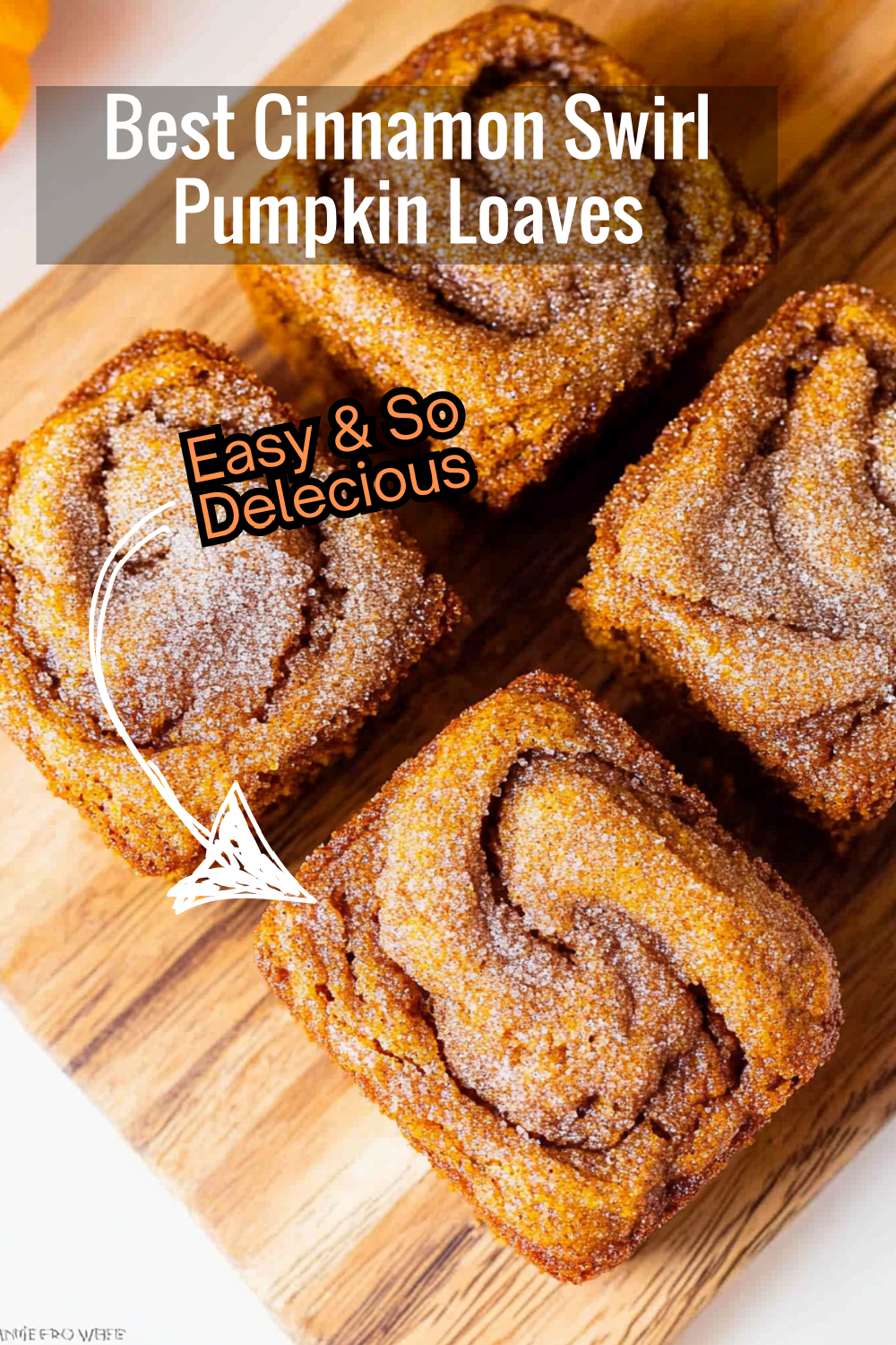 These mini Cinnamon Swirl Pumpkin loaves are perfect for sharing! Warm, spiced, and full of cinnamon flavor, they make the perfect fall treat.