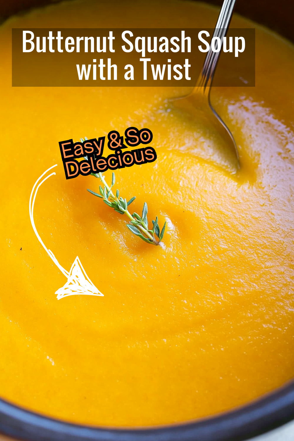 Add a twist to your soup routine with this butternut squash and sweet potato blend! Thick, creamy, and full of autumn flavors like cinnamon and thyme.