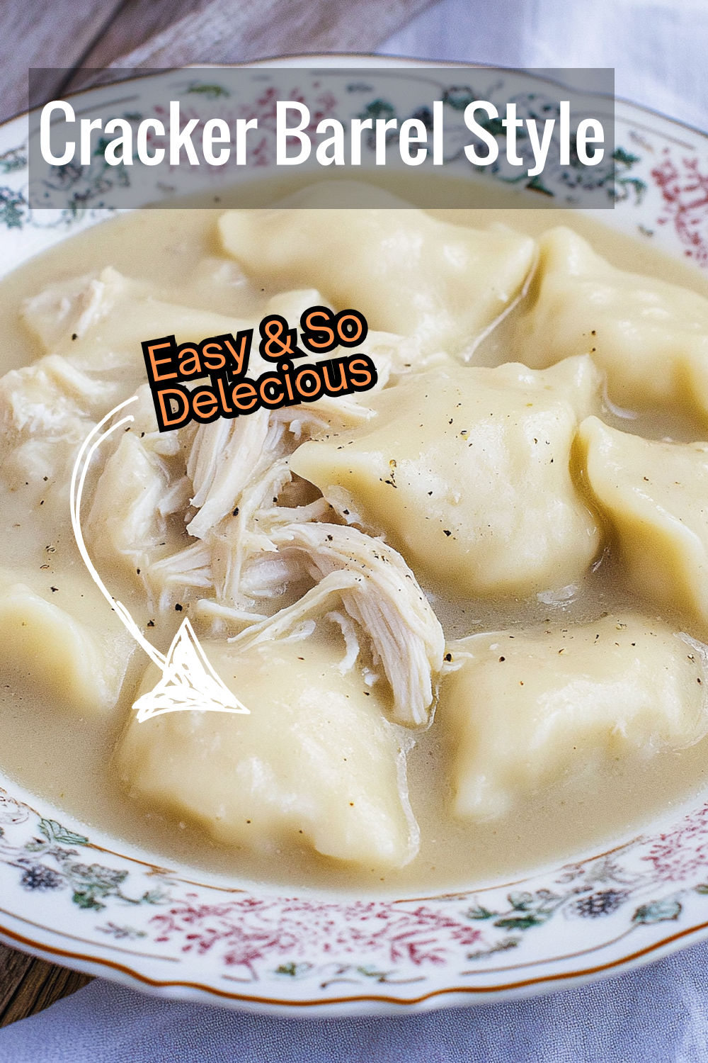 Recreate the homestyle flavors of Cracker Barrel’s famous chicken and dumplings with this easy recipe. Your family will love it!