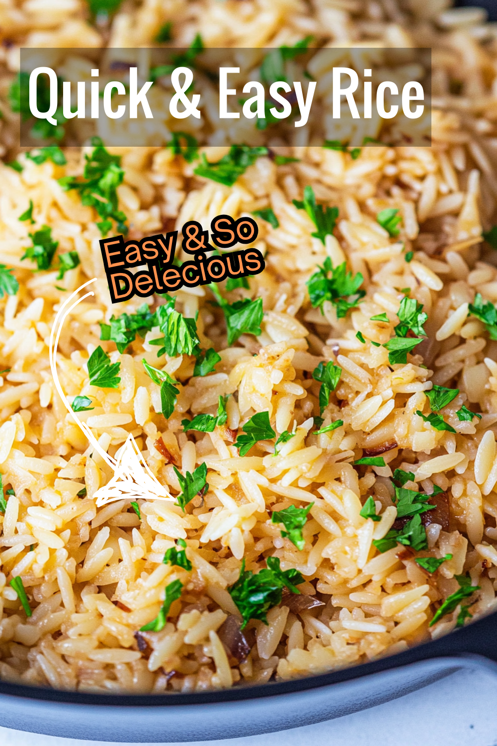 Looking for a quick and easy dinner option? This rice pilaf recipe with orzo is ready in no time! It's seasoned with garlic, onions, and fresh parsley, delivering a perfect balance of flavors. Serve it as a side or enjoy it on its own!