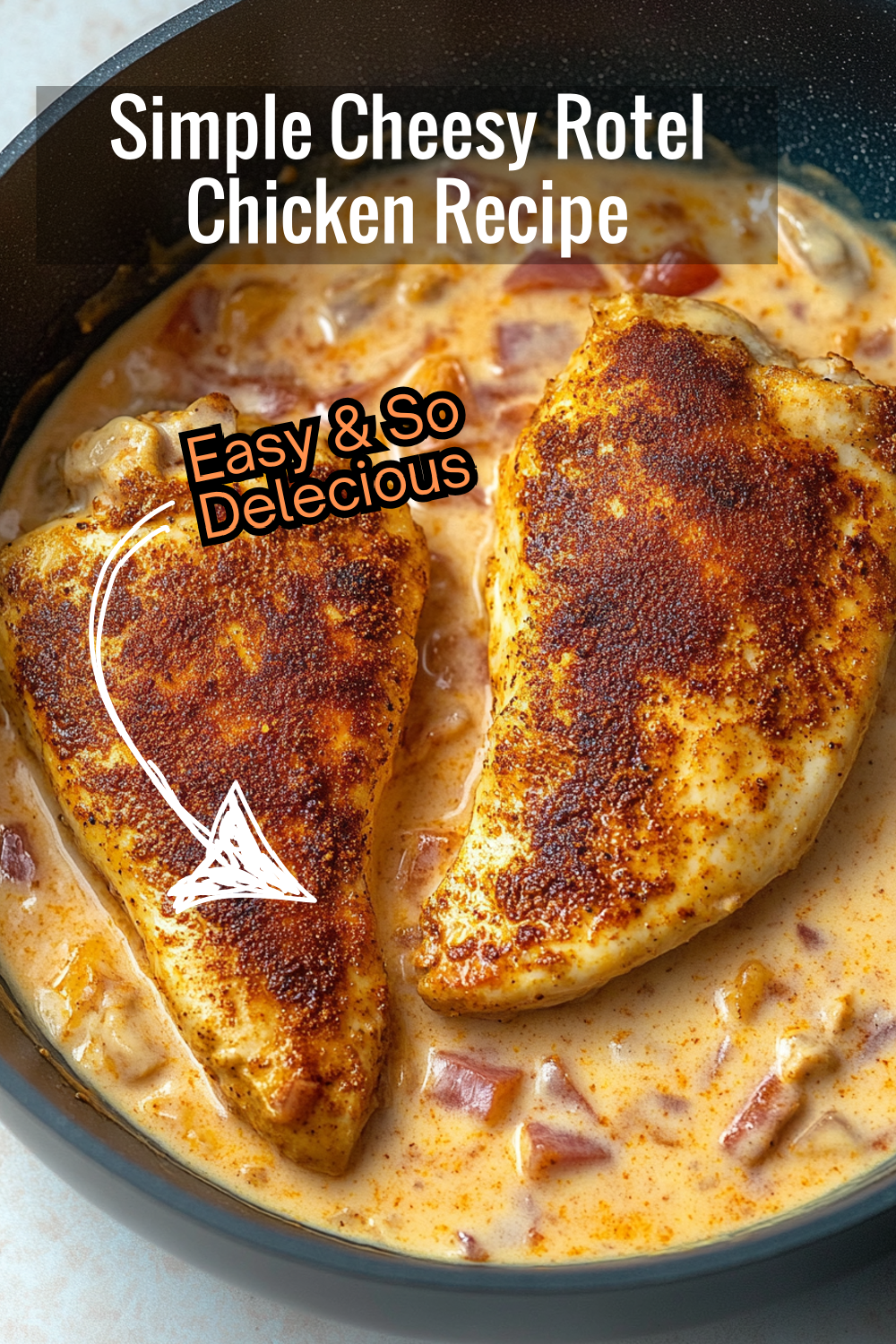 This simple Cheesy Rotel Chicken recipe is perfect for when you need a quick, delicious meal. The creamy sauce and melted cheese make it an instant hit!