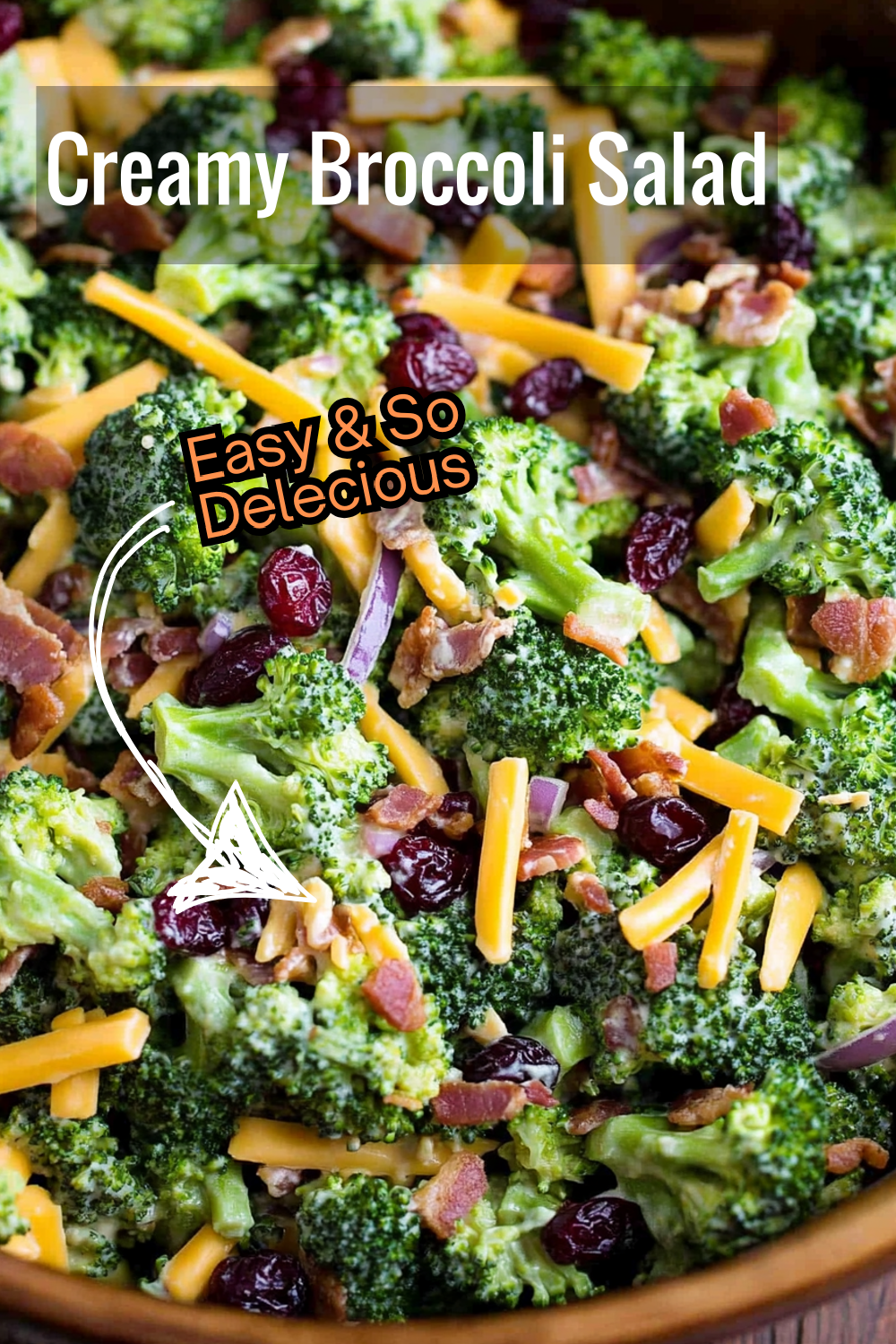 Creamy mayo, sour cream, and vinegar bring a delicious balance to this broccoli salad recipe!