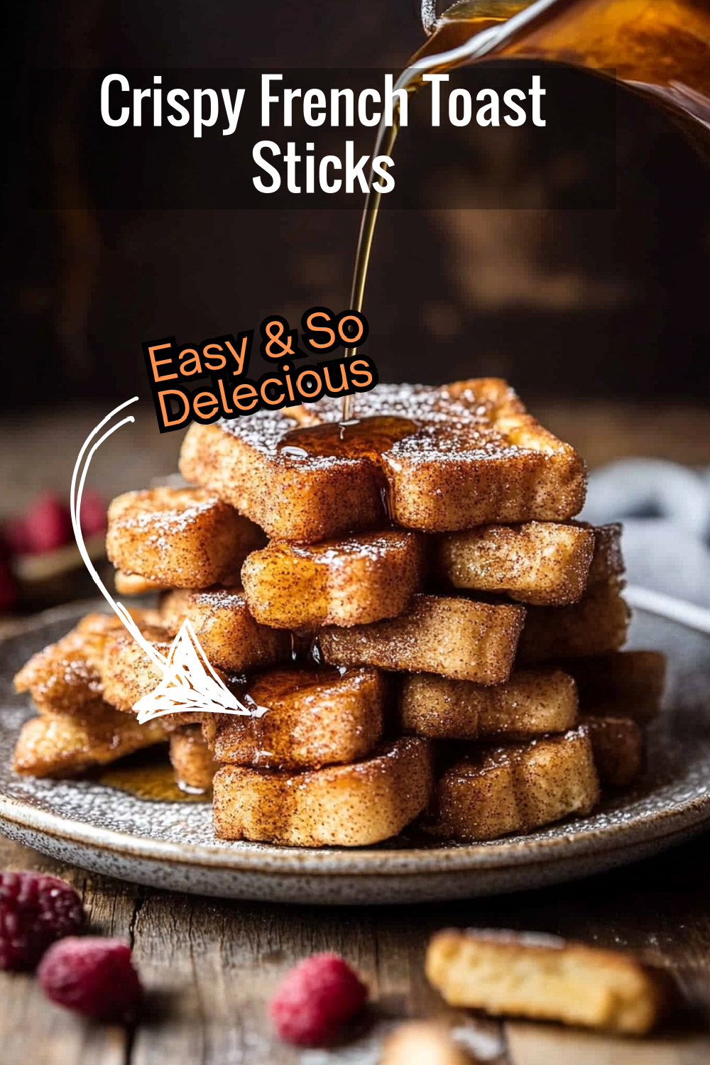 Learn how to make crispy French toast sticks with this simple recipe. Thick-cut bread soaked in vanilla-spiced batter, fried to perfection, and sprinkled with cinnamon sugar!