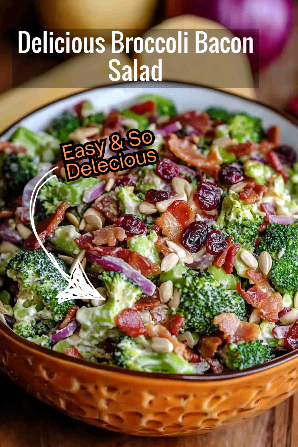 A flavorful, crunchy broccoli bacon salad you can whip up in minutes. It’s as easy as it is delicious!