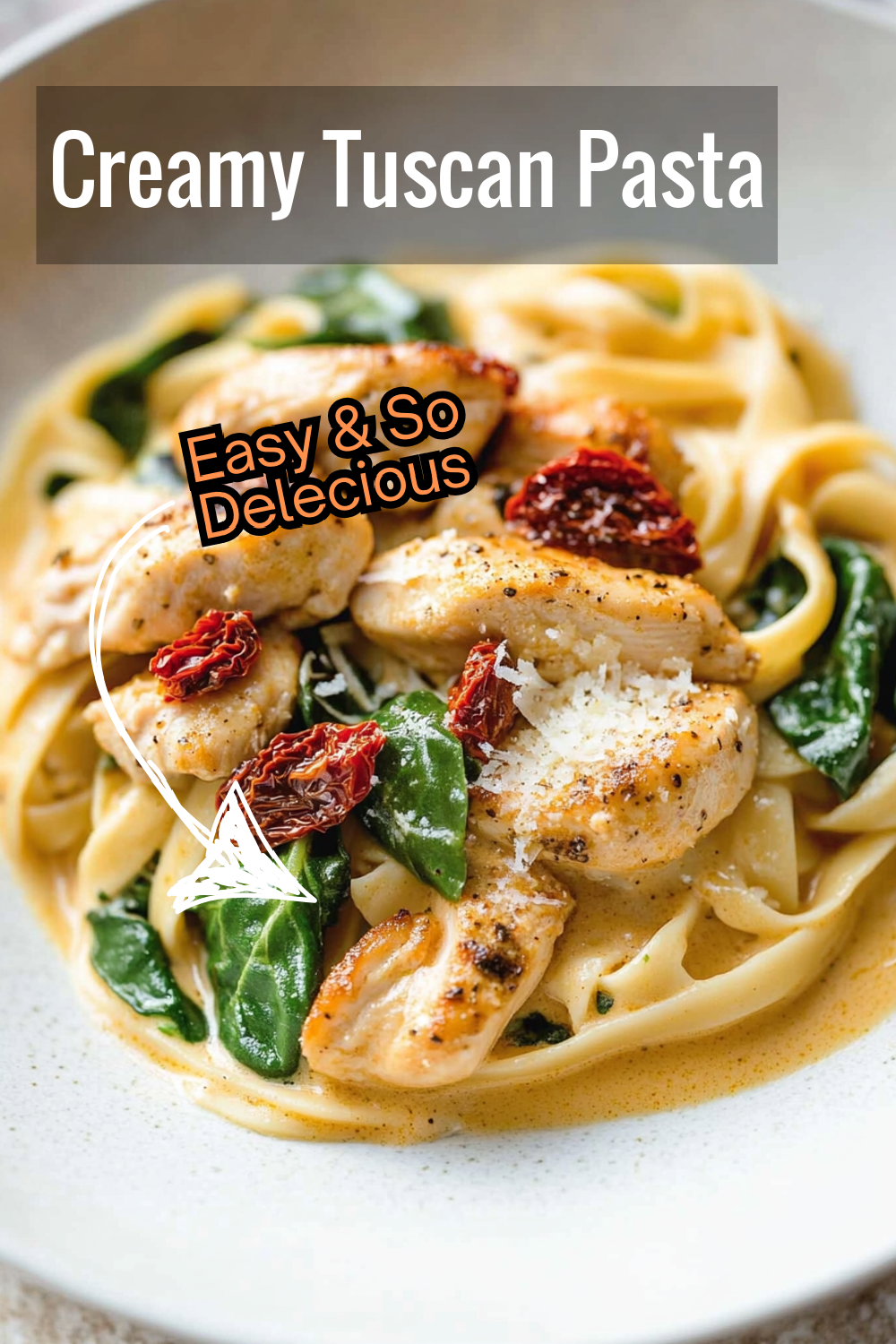 Discover how this Tuscan chicken pasta wraps linguine in a velvety cream sauce, paired with seared chicken, sun-dried tomatoes, and fresh spinach.