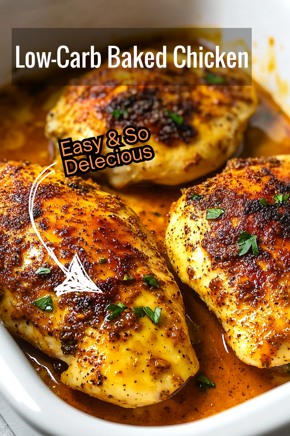 A keto-friendly baked chicken breast option that’s high in protein and loaded with savory flavors.