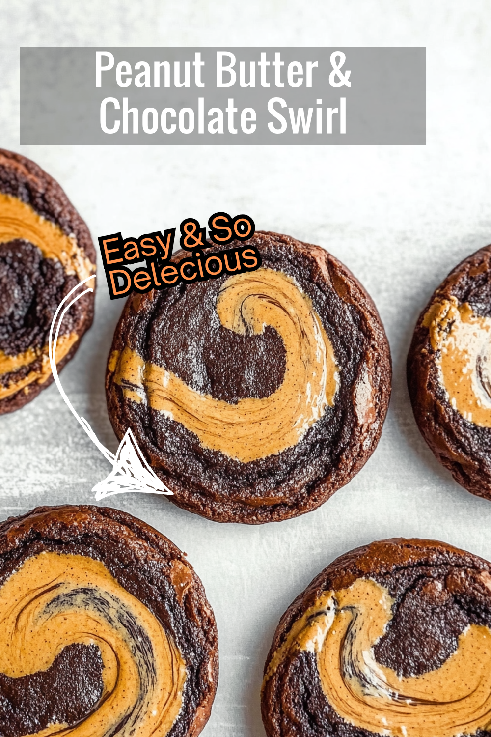 Enjoy the classic pairing of peanut butter and chocolate in these swirl cookies. Fudgy and rich, they're the perfect treat for any chocolate peanut butter lover.