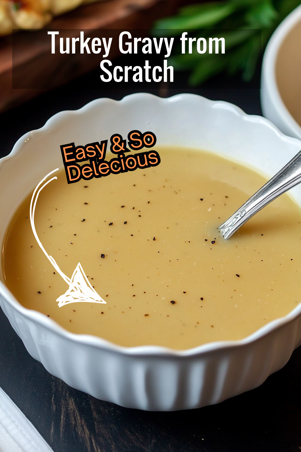 Make your holiday extra special with this from-scratch turkey gravy recipe. Smooth, thick, and packed with flavor—ideal over mashed potatoes or turkey.