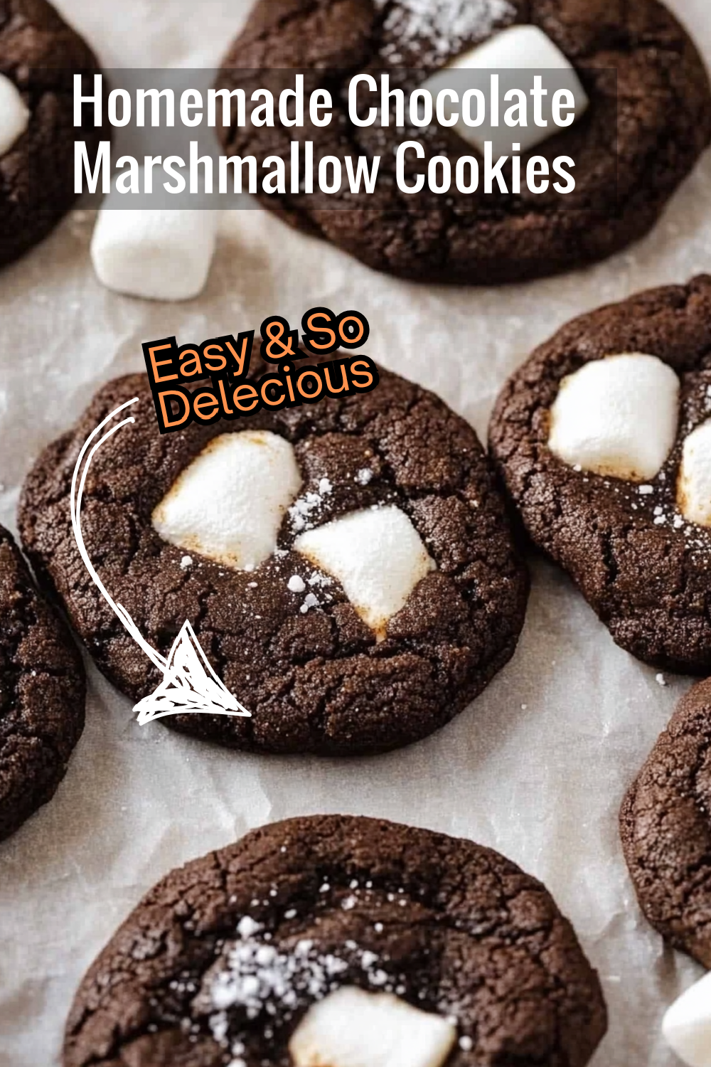 Bake these homemade chocolate marshmallow cookies for a cozy afternoon snack! With their cracked tops and gooey marshmallow centers, they’re as fun to make as they are to eat.