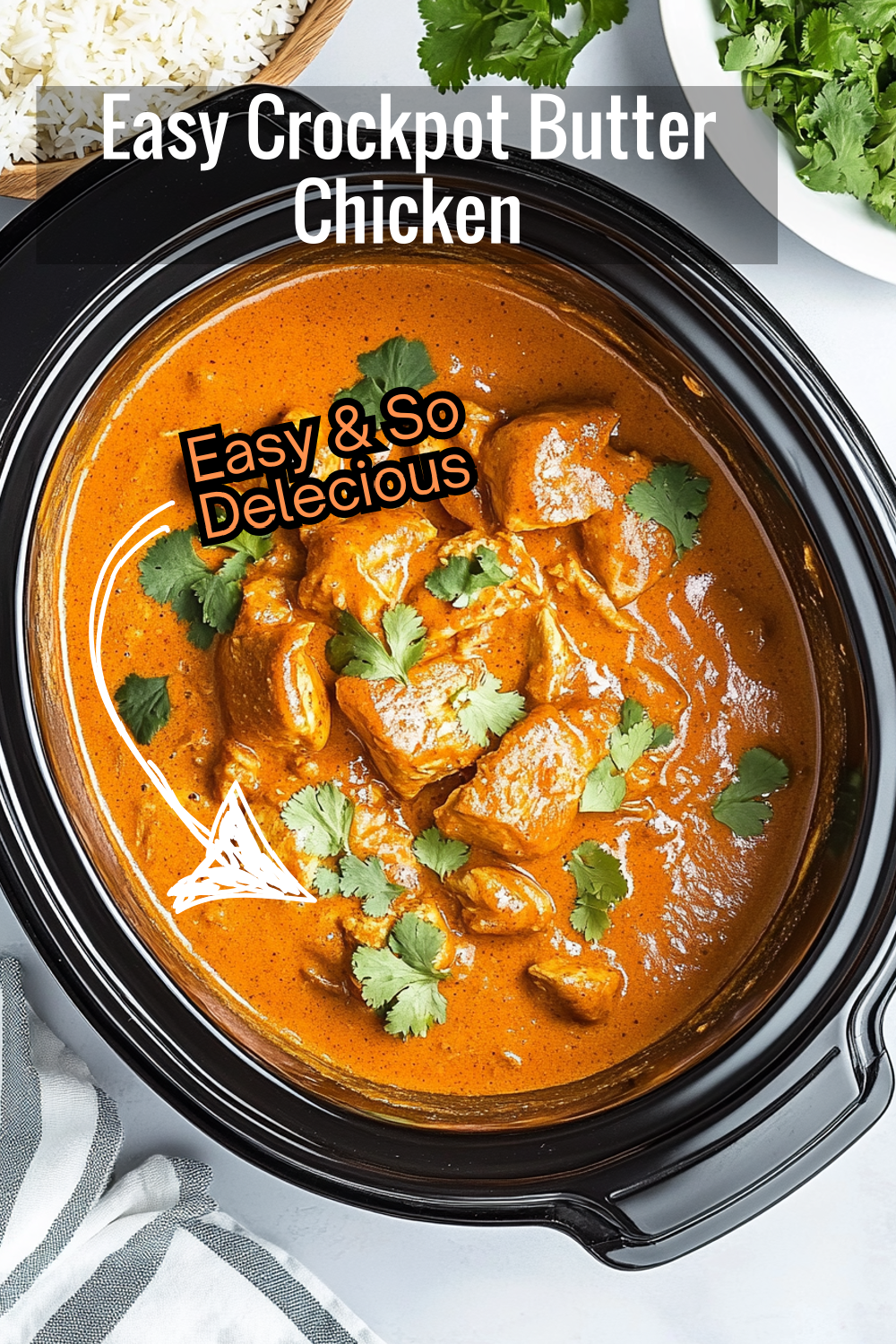 Discover a creamy, slow-cooked Indian Butter Chicken made with tender chicken breast in a flavorful tomato-cream sauce. Perfect for a comforting dinner!