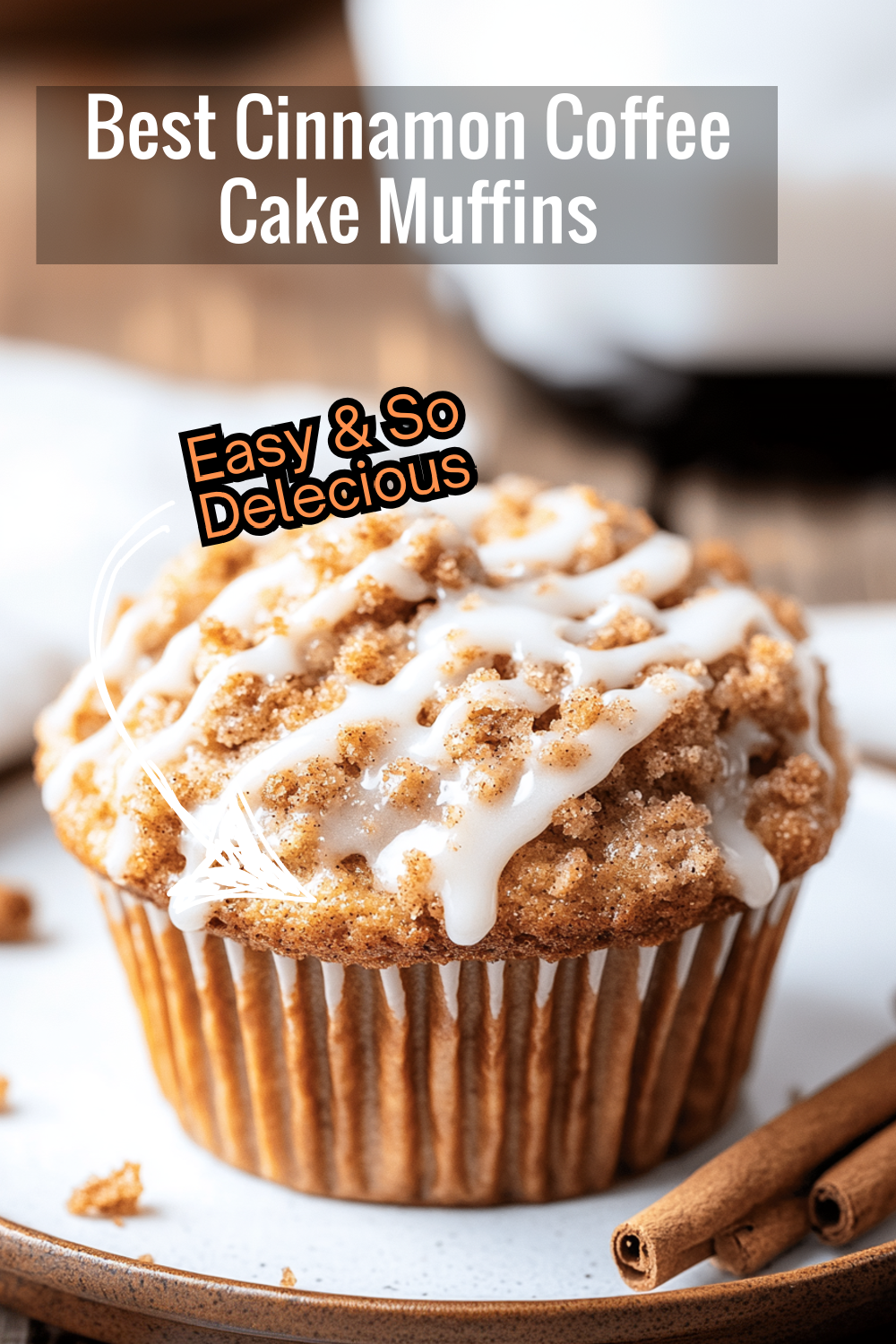 Enjoy a bakery-style cinnamon coffee cake muffin with a buttery crumb topping and cinnamon-sugar filling. This easy recipe creates soft, moist muffins with a homemade feel that will have everyone coming back for more!