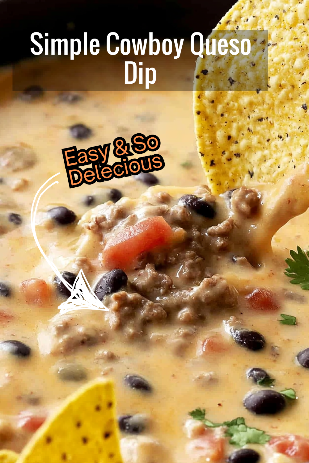 A simple yet bold queso dip with creamy cheese, zesty tomatoes, and savory beef. Your new go-to party dip!