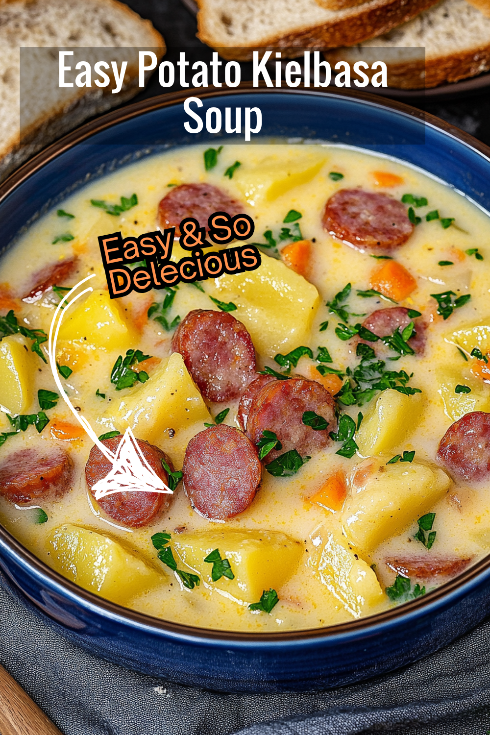 Quick and easy, this potato kielbasa soup combines rich broth, soft potatoes, and smoky kielbasa for a weeknight dinner favorite.