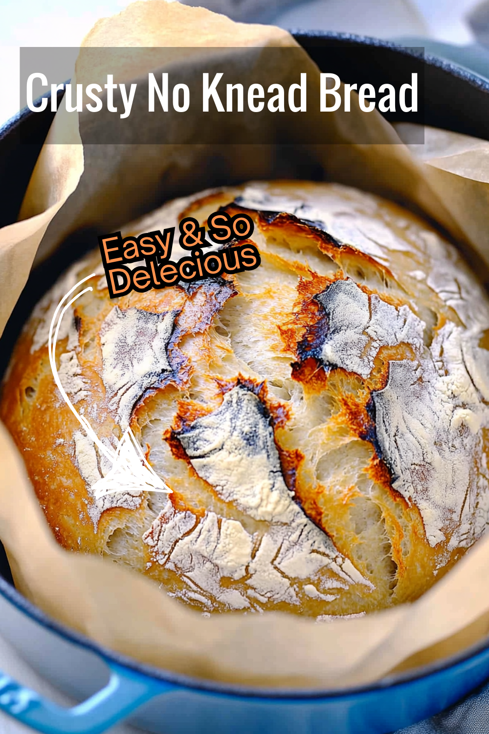 Bake a crusty, golden loaf with this Dutch Oven No Knead Bread recipe. It’s all about simplicity and flavor, no kneading required!