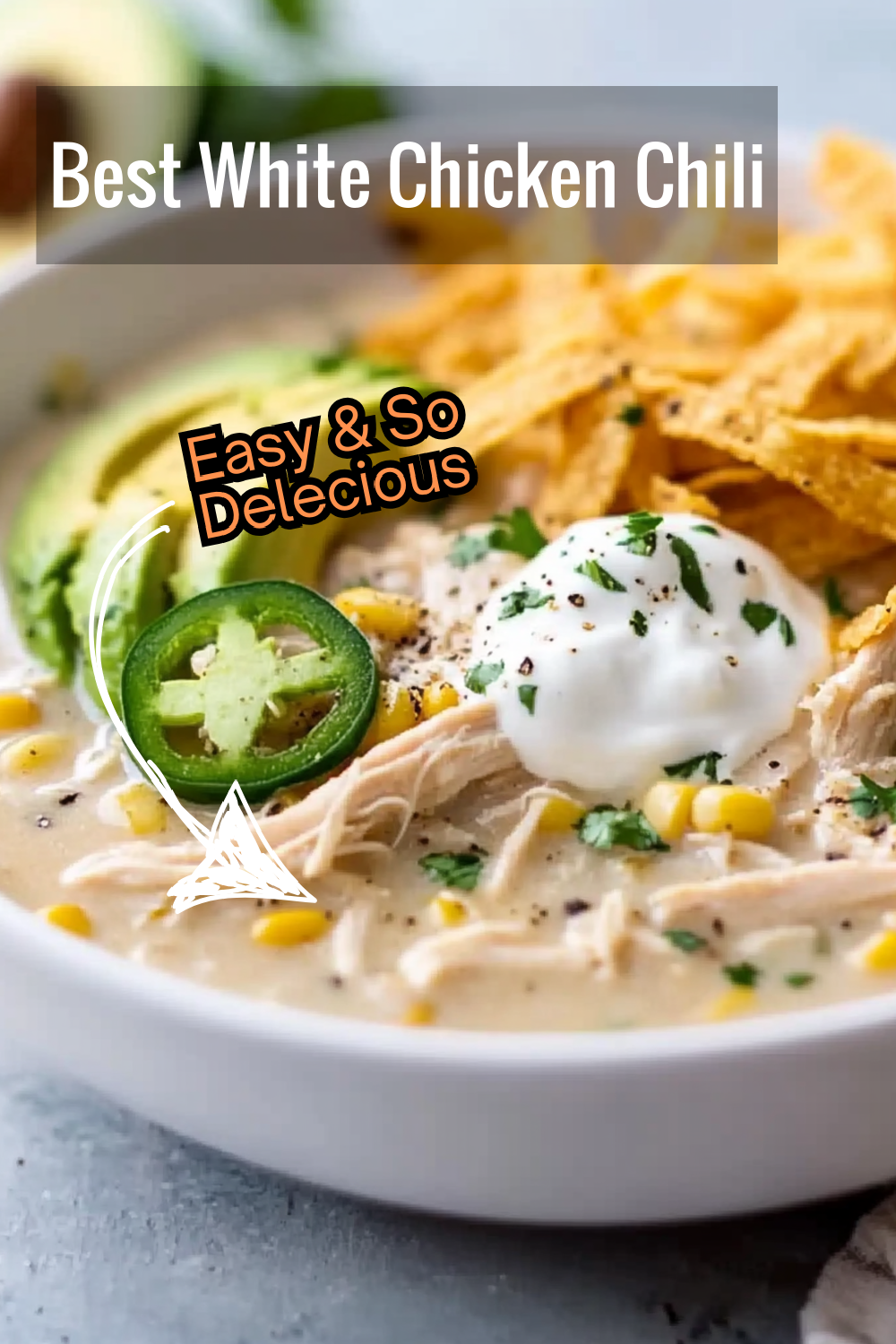 Get a bowl of creamy, hearty white chicken chili that tastes like it simmered all day. Your slow cooker makes it easy!