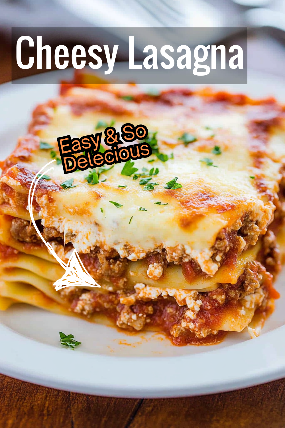 Indulge in this cheesy lasagna recipe, loaded with mozzarella, ricotta, and cottage cheese, plus a hearty meat sauce. It's the ultimate comfort food for a cold night.