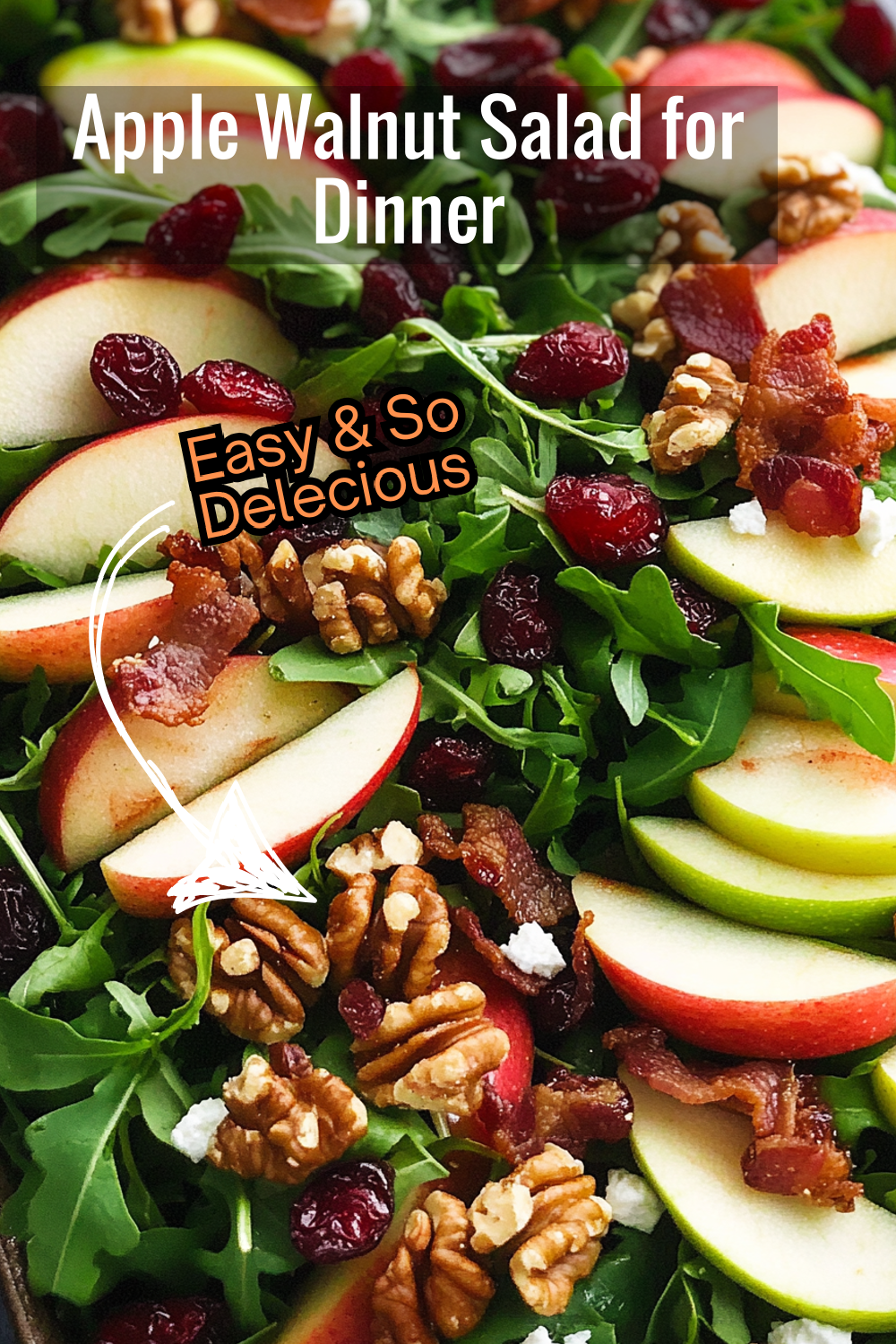 Serve this colorful salad with fresh apples and walnuts as the perfect side for your next dinner party.